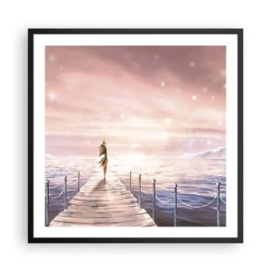 Plakat i sort ramme - I lyset af en drøm - 60x60 cm
