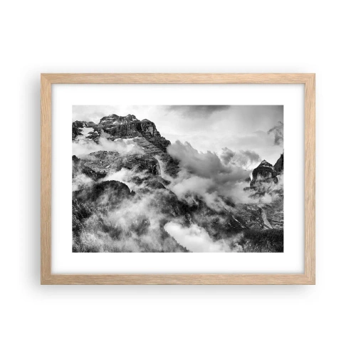 Plakat i ramme af lyst egetræ - Smukt og grusomt - 40x30 cm