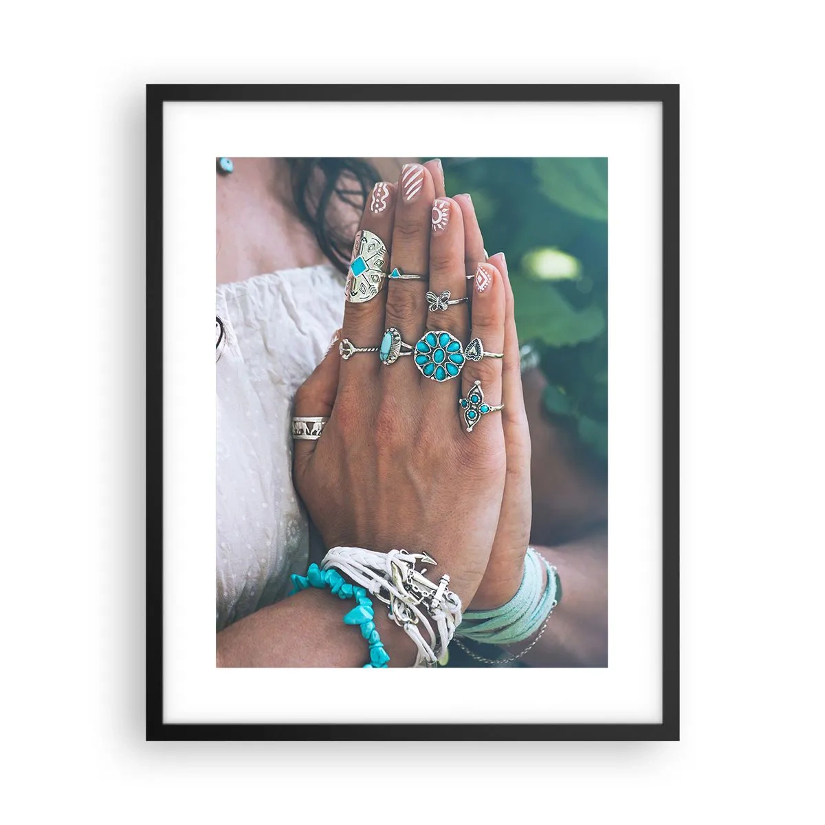 Plakat i sort ramme - Velkommen til værens centrum - 40x50 cm