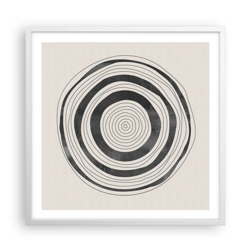 Plakat i hvid ramme - Det vigtige er det, der er imellem - 60x60 cm