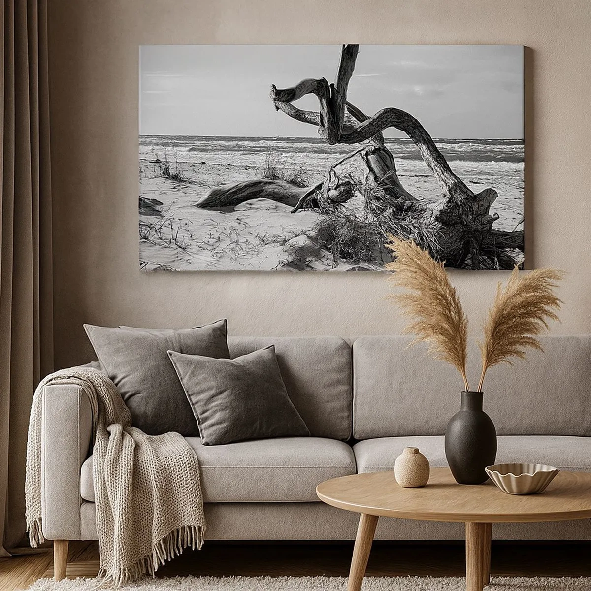 Lærredstryk - Billede på lærred - Havets skulptur - 100x40 cm