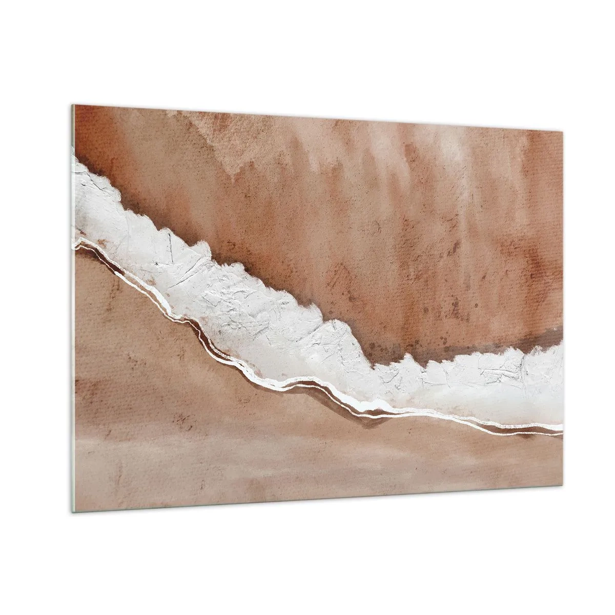 Billede på glas - I jordnære farver - 100x70 cm