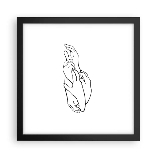 Plakat i sort ramme - God berøring - 30x30 cm