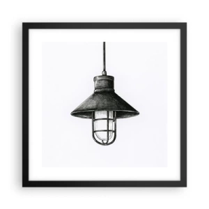 Plakat i sort ramme - Som for mange år siden... - 40x40 cm