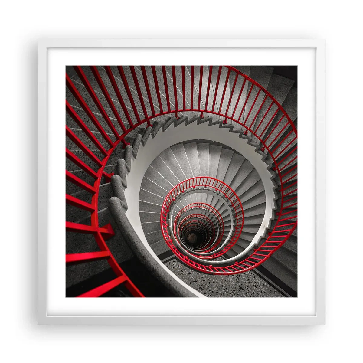 Plakat i hvid ramme - Arkitektoniske lege - 50x50 cm
