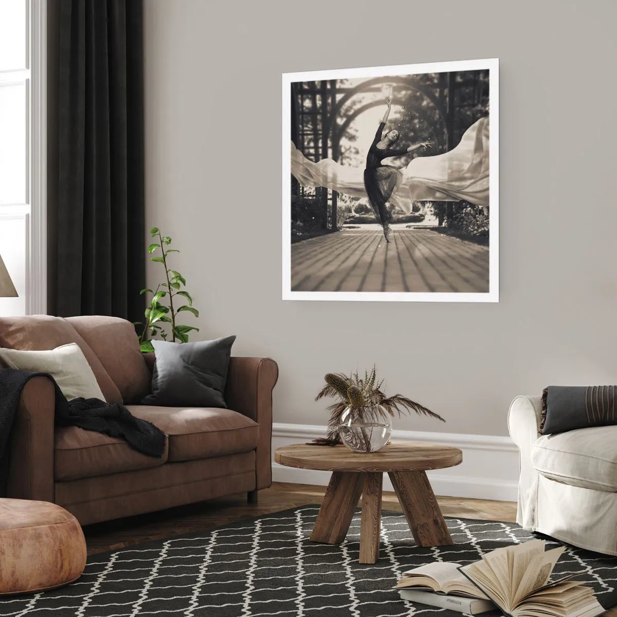 Plakat - Dans i haven - 50x50 cm