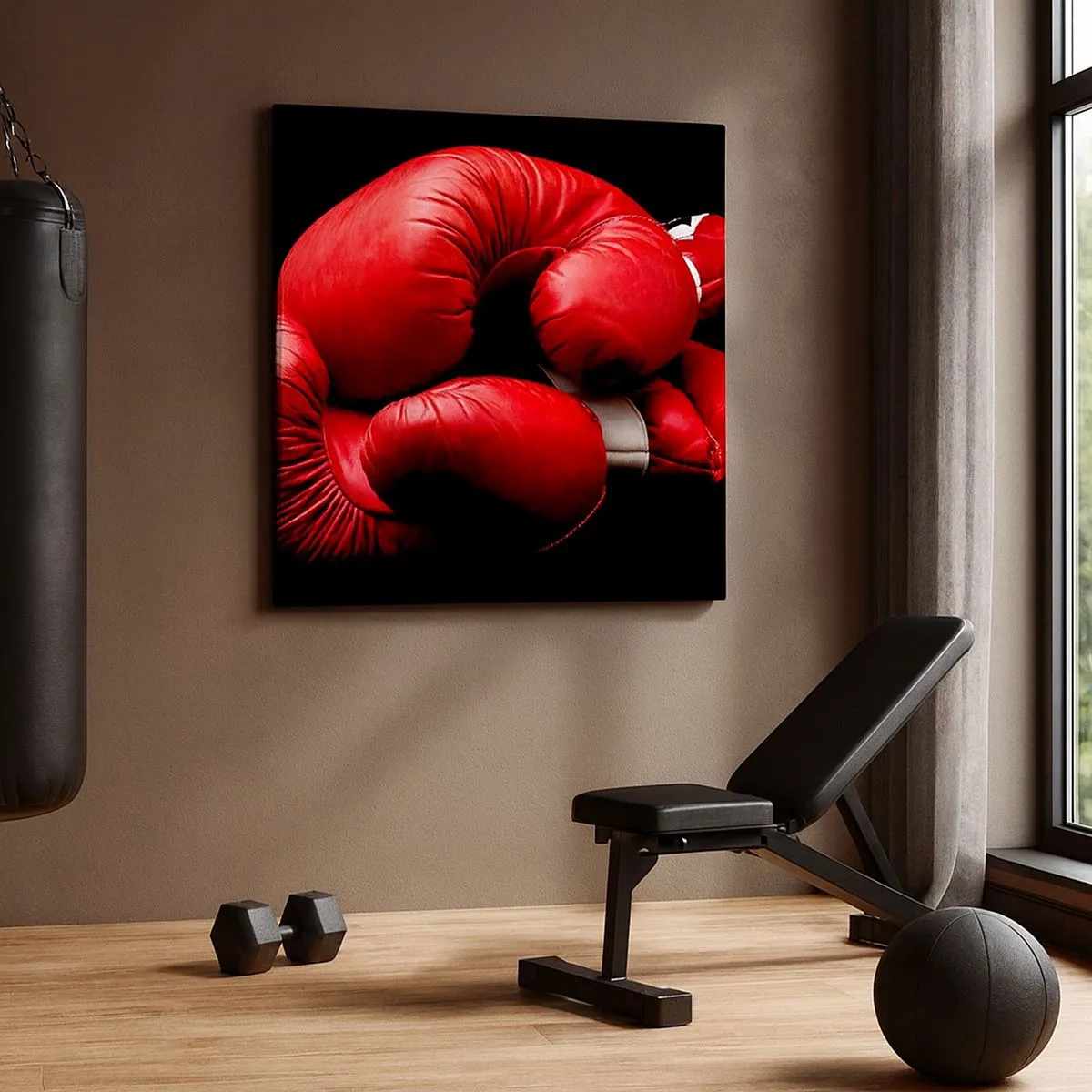 Lærredstryk - Billede på lærred - Kampens spænding bag os - 30x30 cm