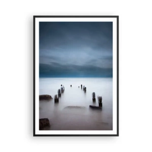 Plakat i sort ramme - En betænksom sø - 70x100 cm
