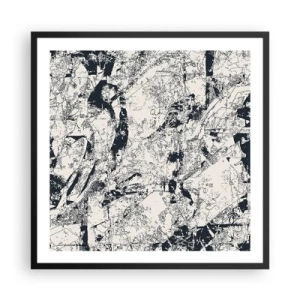 Plakat i sort ramme - Modsætningernes gennemtrængning - 60x60 cm