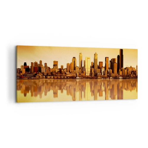 Lærredstryk - Billede på lærred - Storbyens stilhed - 100x40 cm
