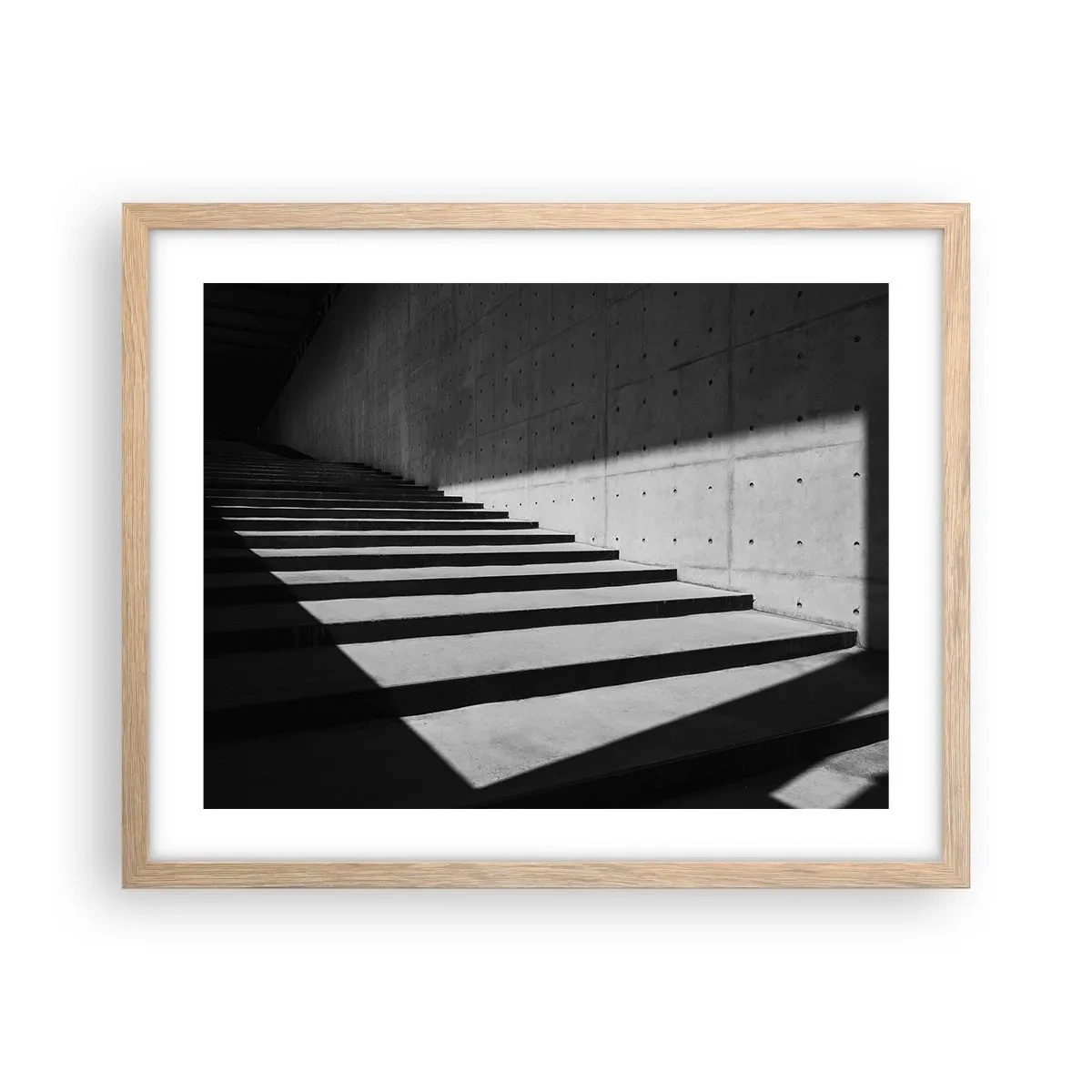 Plakat i ramme af lyst egetræ - Modernismens rå skønhed - 50x40 cm