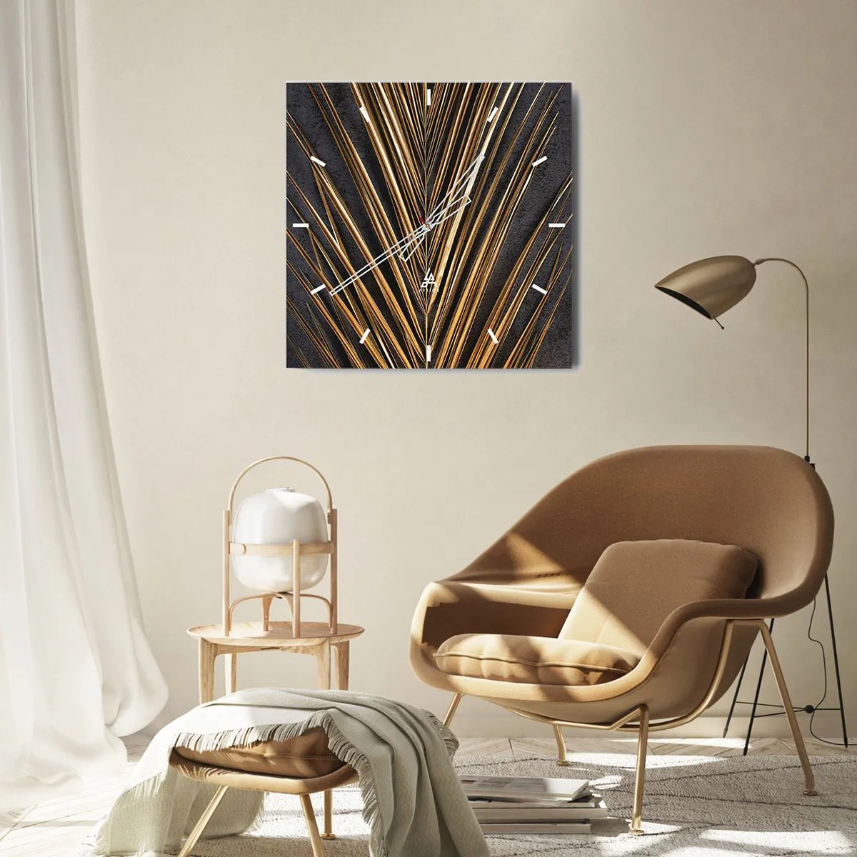 Vægur, Uret - Tropernes guld - 40x40 cm