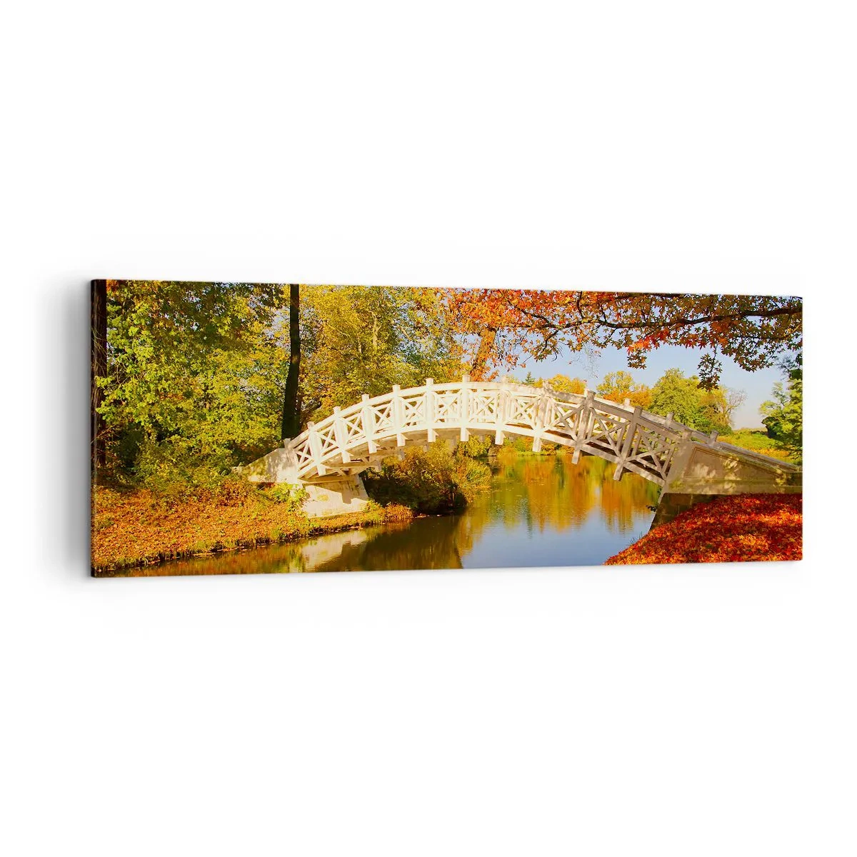 Lærredstryk - Billede på lærred - På den hvide bro af suk - 140x50 cm