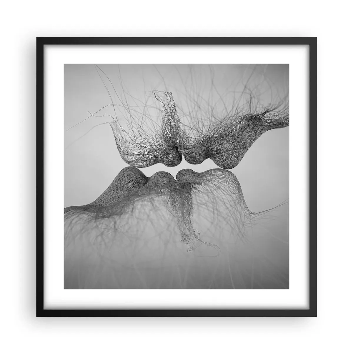 Plakat i sort ramme - Vindens kys - 50x50 cm