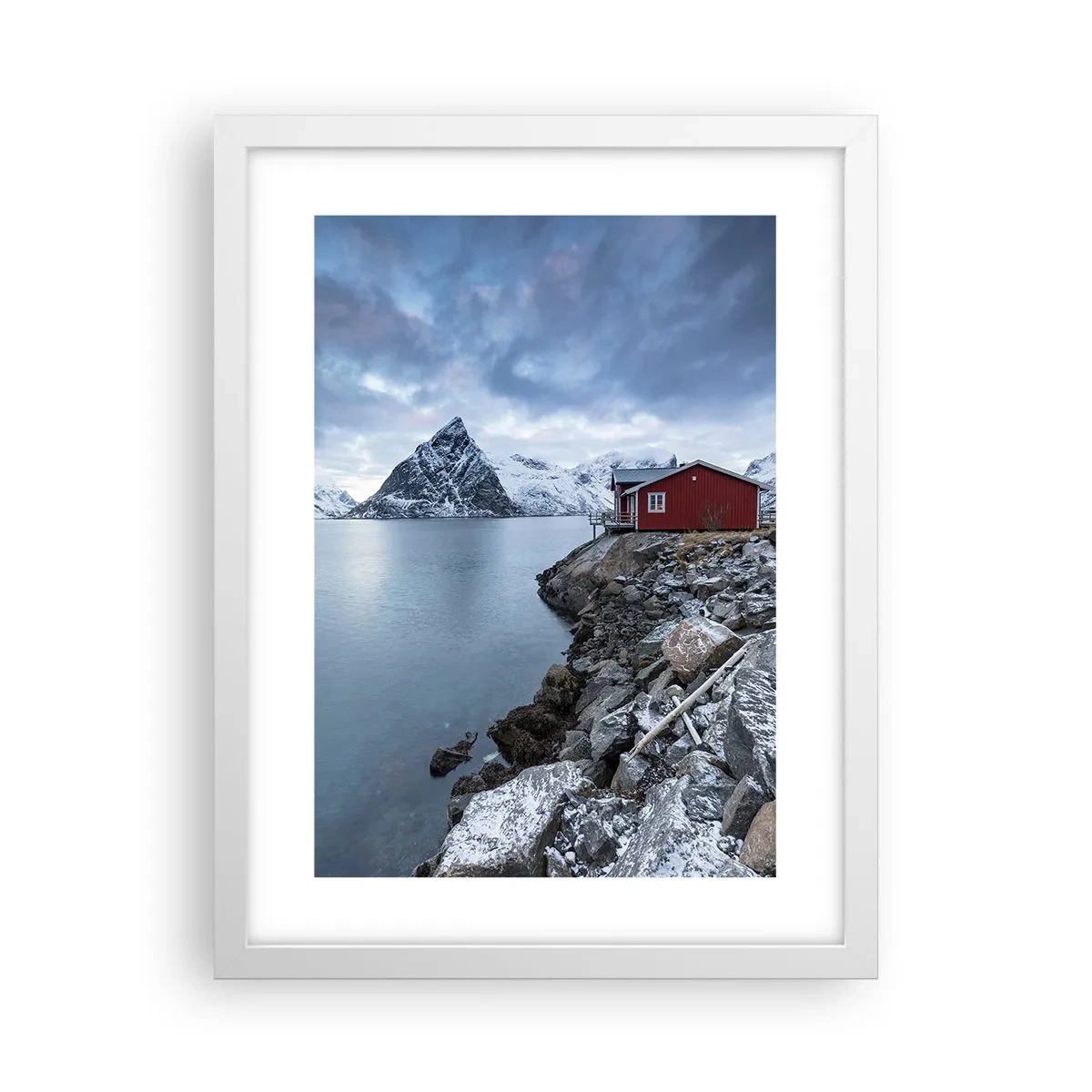 Plakat i hvid ramme - Skandinavisk tilflugtssted - 30x40 cm