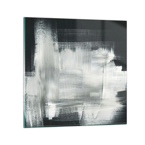 Billede på glas - Vævet af det lodrette og det vandrette - 30x30 cm