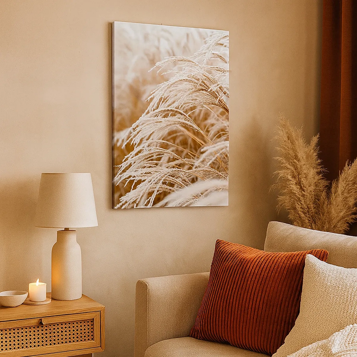 Lærredstryk - Billede på lærred - Bøjer sig for efterårssolen - 50x70 cm