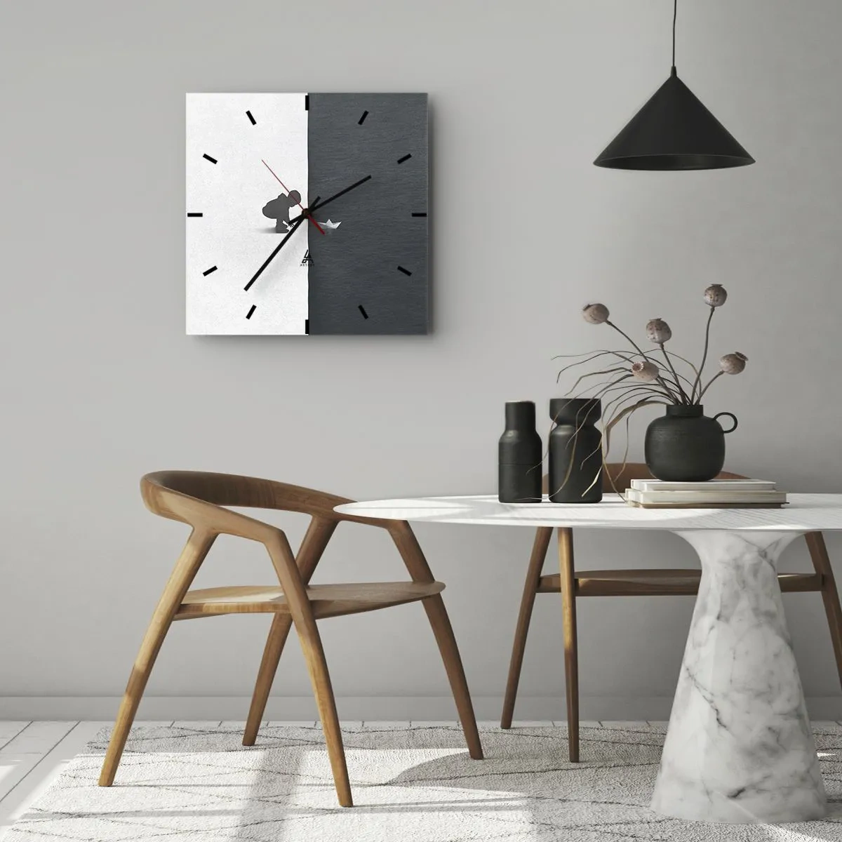 Vægur, Uret - Stor ekspedition - 30x30 cm