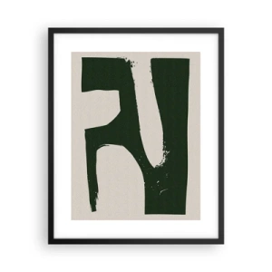 Plakat i sort ramme - Bugter af hvidt - 40x50 cm