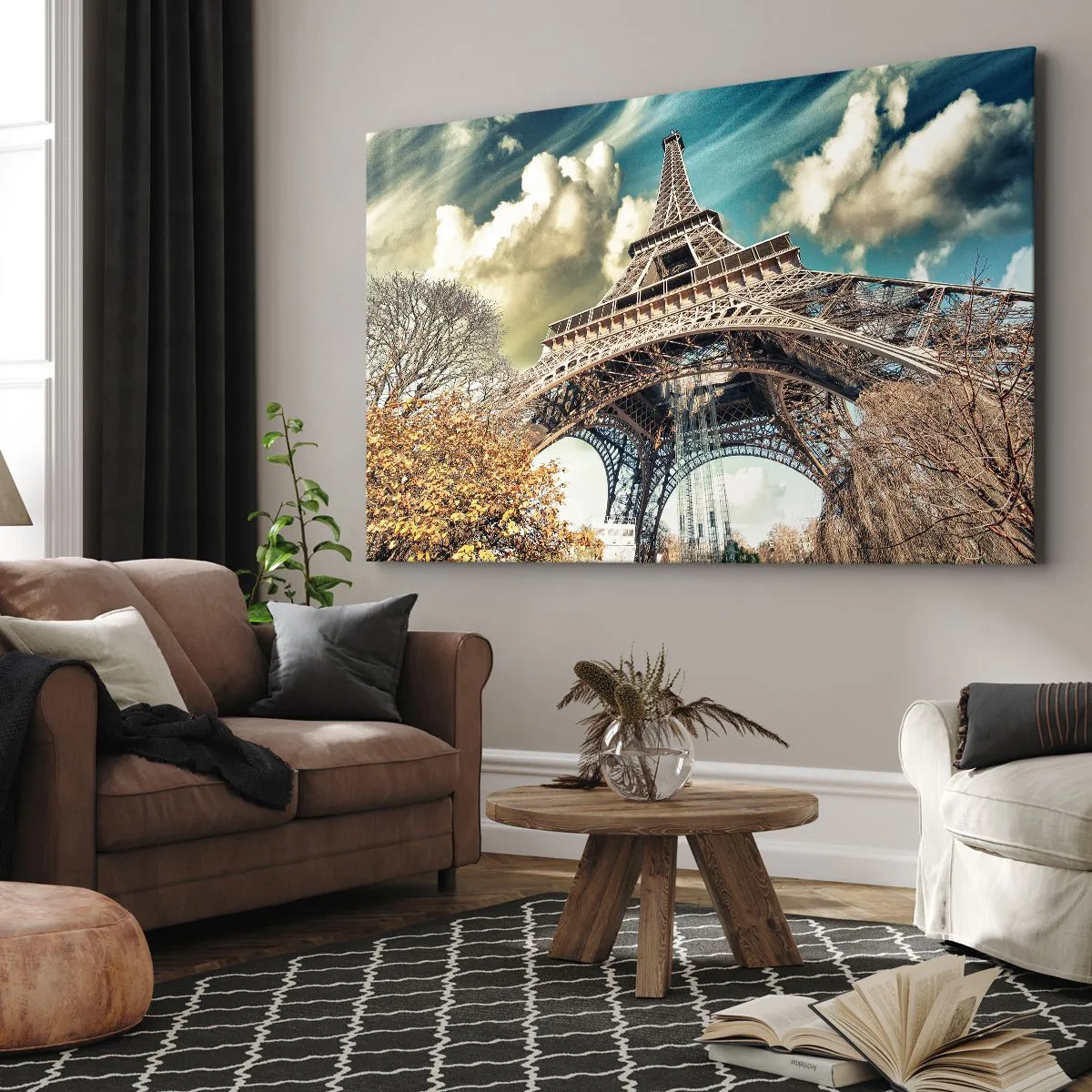 Lærredstryk - Billede på lærred - Og i efteråret i Paris... - 120x80 cm