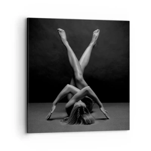 Lærredstryk - Billede på lærred - Nøgenhedens geometri - 70x70 cm