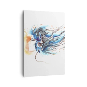 Lærredstryk - Billede på lærred - Lad musikken spille - 70x100 cm