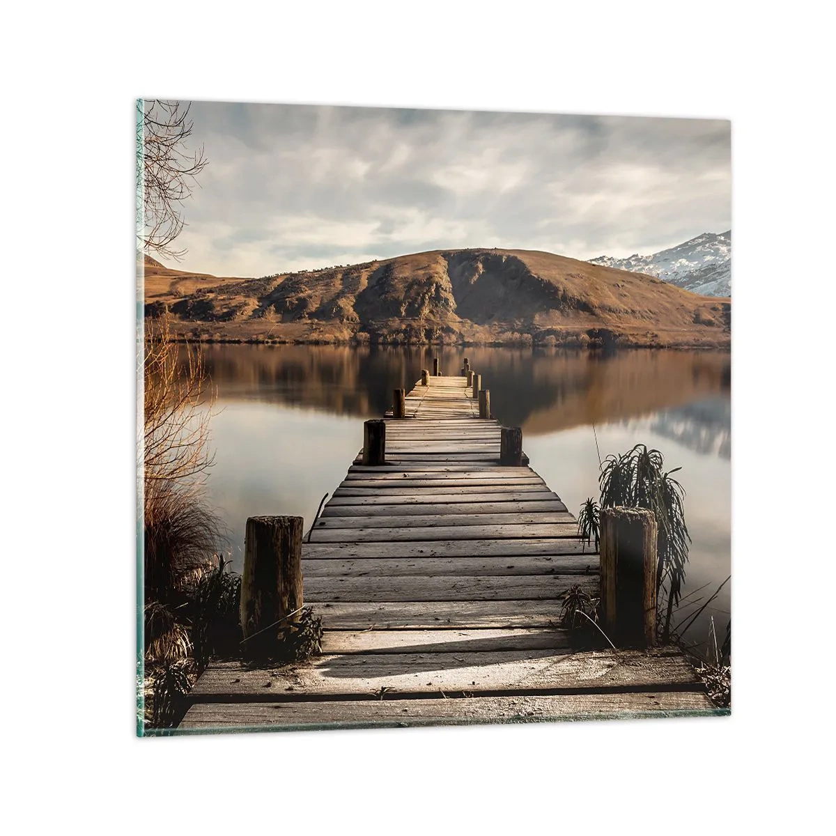 Billede på glas - Et landskab i stilhed - 50x50 cm
