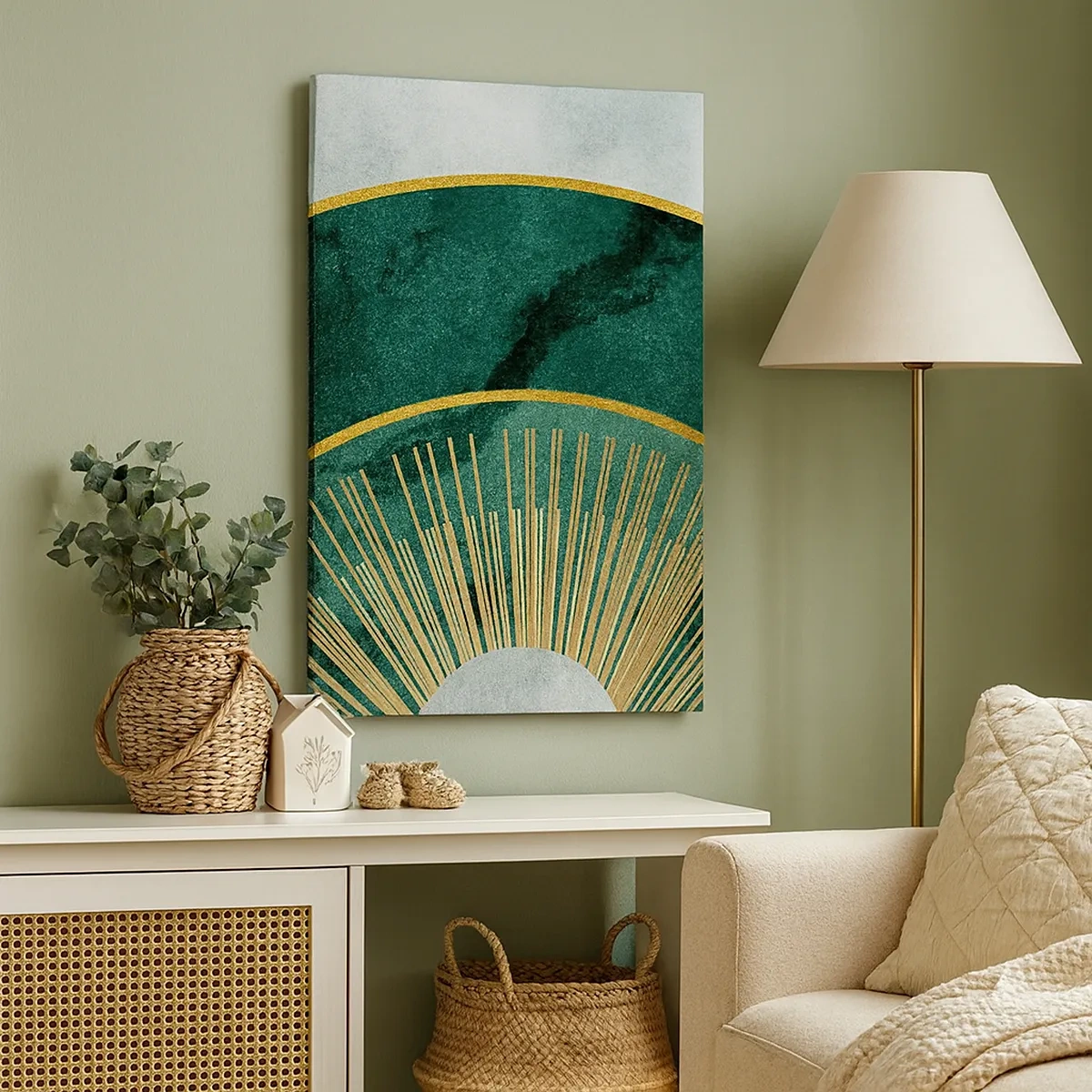 Lærredstryk - Billede på lærred - Et anderledes solsystem - 50x70 cm