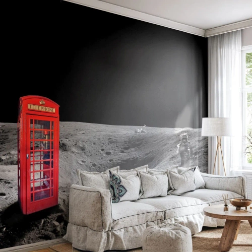 Fototapet Premium Sand - Kosmisk vittighed - Abstraktion, Måne, Astronaut - 450x315 cm