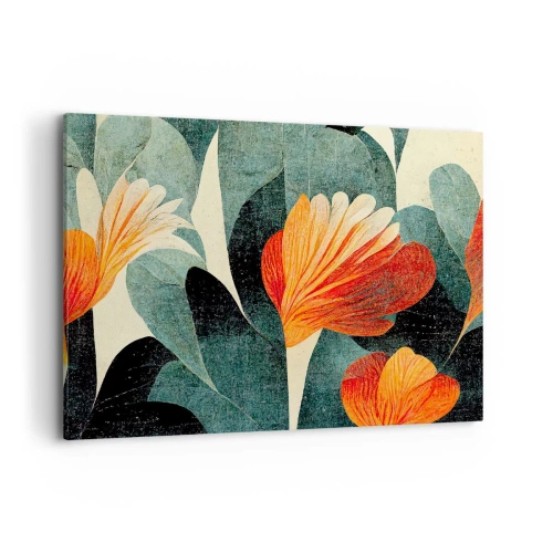 Lærredstryk - Billede på lærred - Varmen fra troperne og køligheden fra det grønne - 100x70 cm