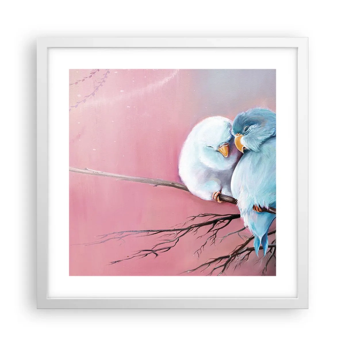 Plakat i hvid ramme - Hvad er der at tilføje?.... - 40x40 cm