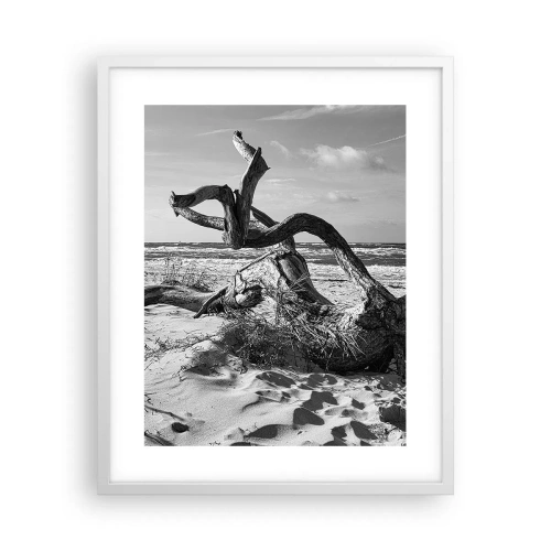 Plakat i hvid ramme - Havets skulptur - 40x50 cm