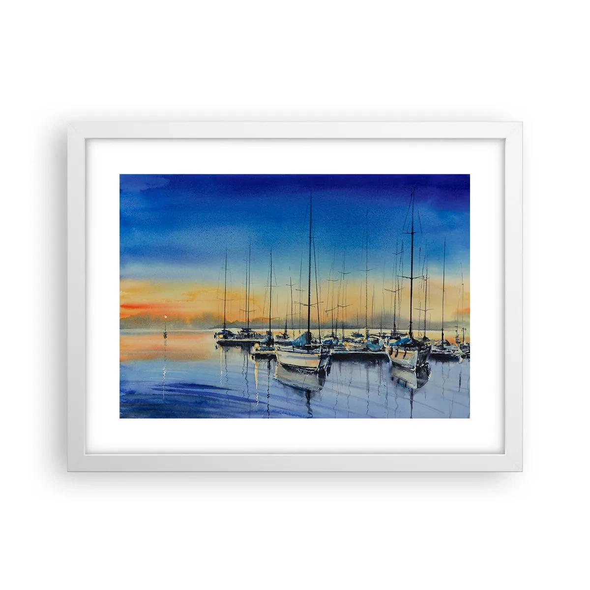 Plakat i hvid ramme - Slutningen på en god dag - 40x30 cm