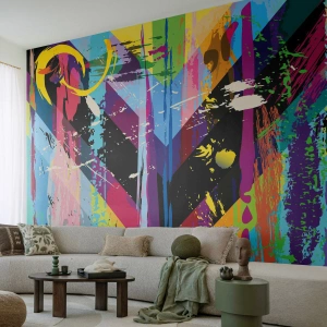 Fototapet Selvklæbende Deluxe Sticker - Fra top til bund - Abstraktion, Stykke, Grafik - 400x280 cm