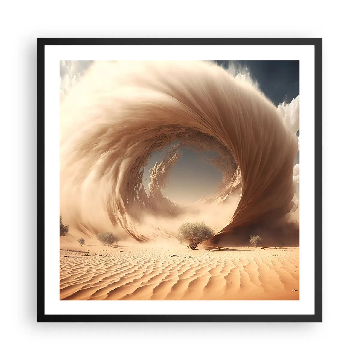 Plakat i sort ramme - Åben portal - 60x60 cm
