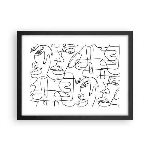 Plakat i sort ramme - I sammenfiltrede følelser - 40x30 cm