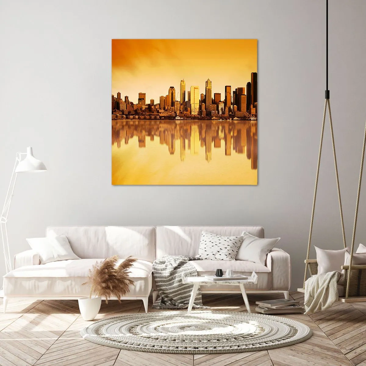 Lærredstryk - Billede på lærred - Storbyens stilhed - 30x30 cm