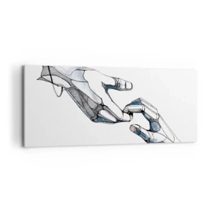 Lærredstryk - Billede på lærred - En god gestus - 100x40 cm