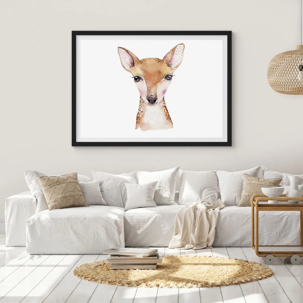 Plakat i sort ramme - Uskyldighedens natur - 70x50 cm