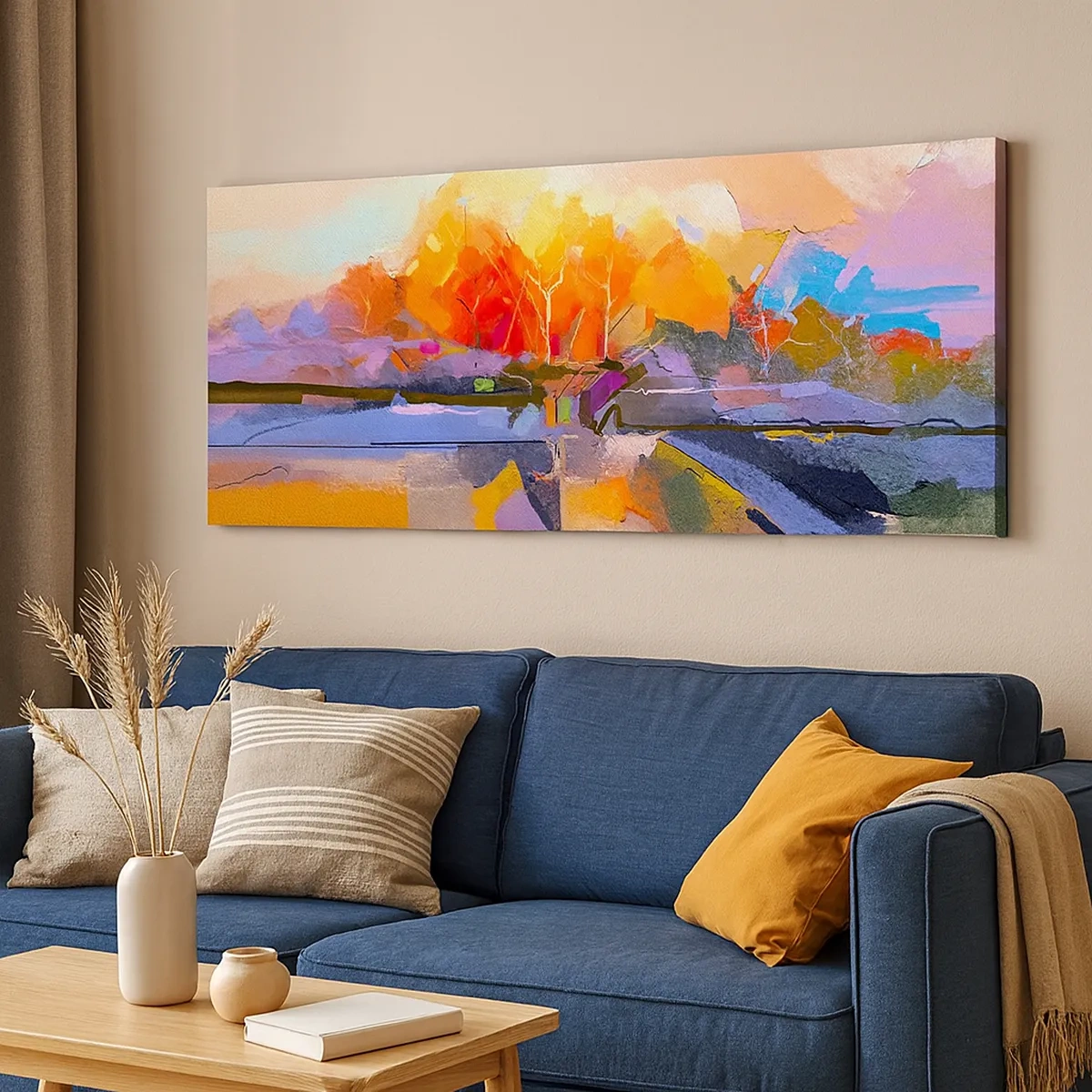 Lærredstryk - Billede på lærred - Det er blevet efterår - 30x30 cm