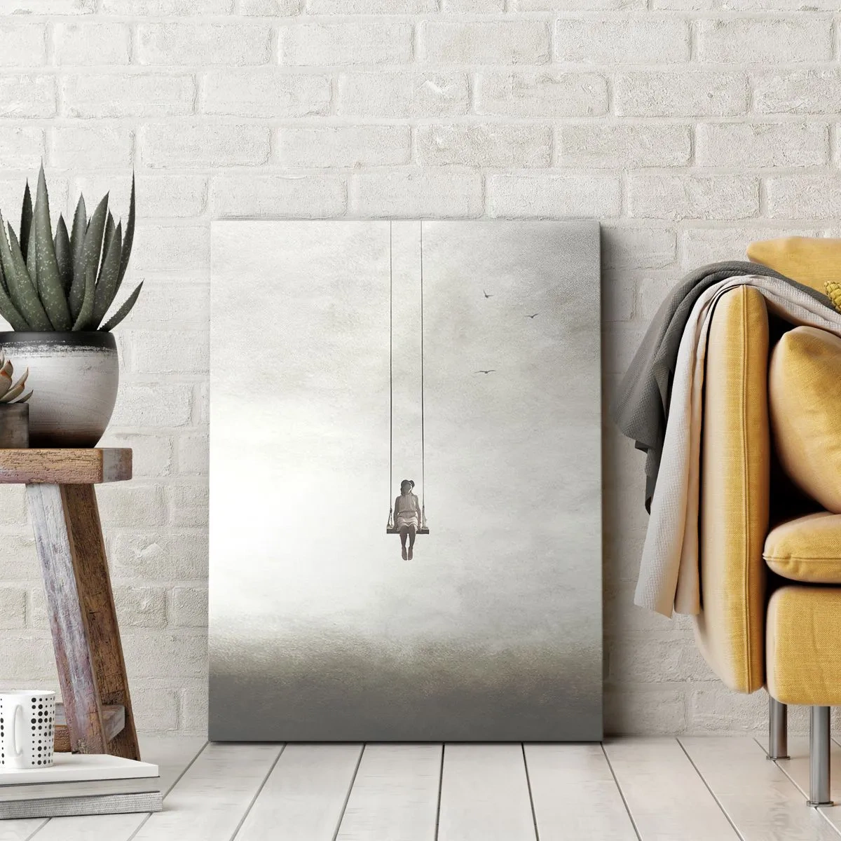 Lærredstryk - Billede på lærred - Barnet i os selv - 45x80 cm