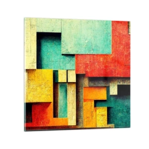 Billede på glas - Festival for rette vinkler - 40x40 cm