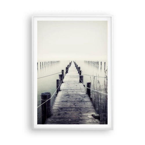 Plakat i hvid ramme - Fordyb dig i fred - 70x100 cm