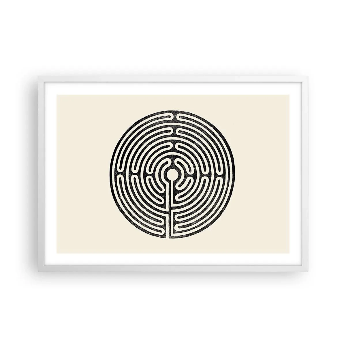 Plakat i hvid ramme - Mystisk orden - 70x50 cm