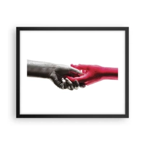 Plakat i sort ramme - Sammen, om end forskellige - 50x40 cm