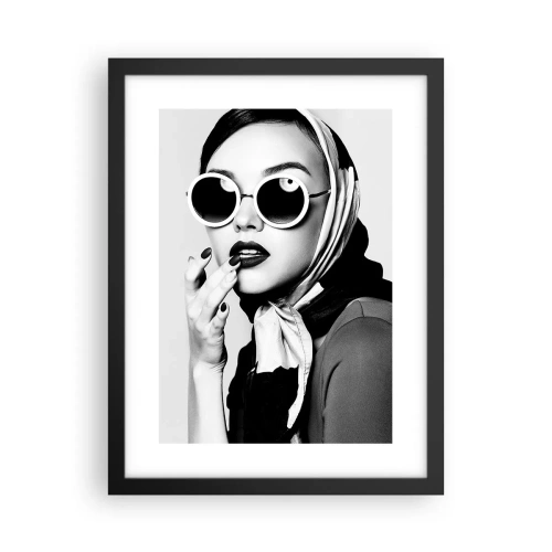 Plakat i sort ramme - Hilsner fra 1960'erne. - 30x40 cm