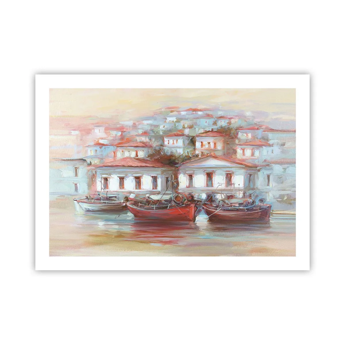 Plakat - Lykkelig by - 70x50 cm