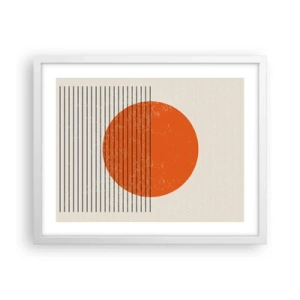 Plakat i hvid ramme - Altid solen - 50x40 cm