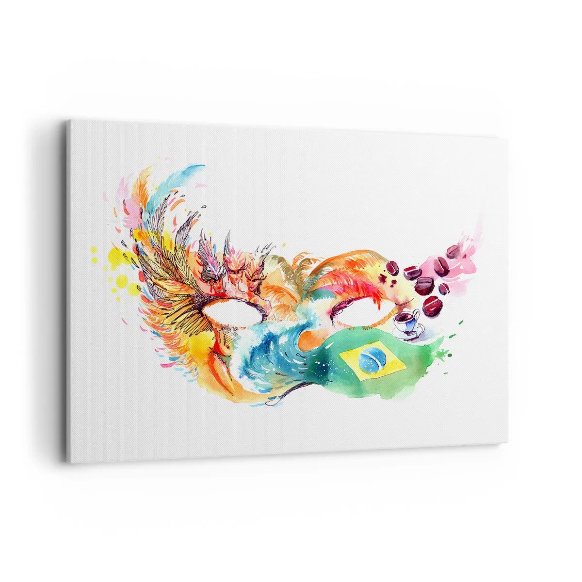 Lærredstryk - Billede på lærred - Brasilien byder velkommen med samba - 120x80 cm