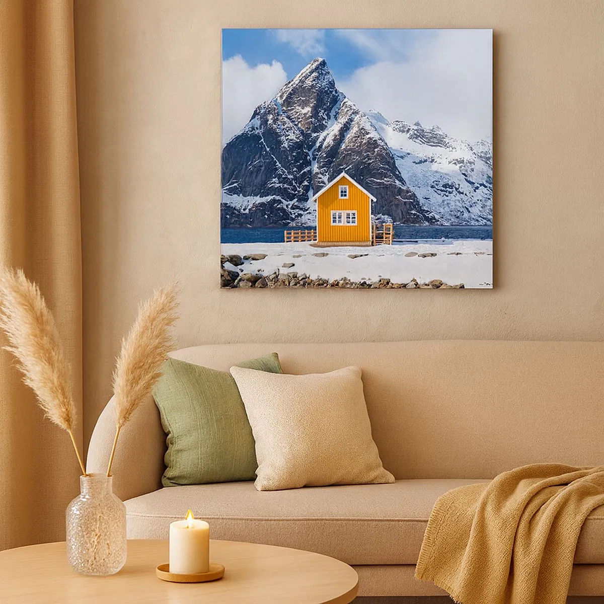 Lærredstryk - Billede på lærred - Skandinavisk ferie - 30x30 cm